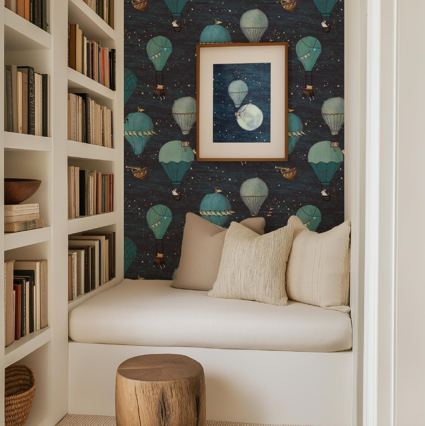 Whimsical Hot Air Balloon Nursery Wallpaper