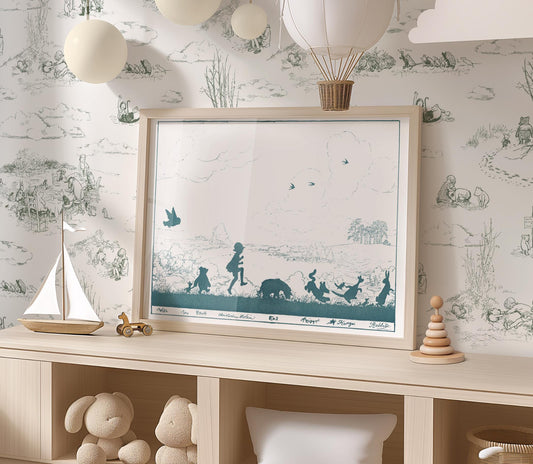 Vintage Winnie-the-Pooh Silhouette Print – Te